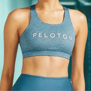 Peloton Heather Blue Sports Bra
